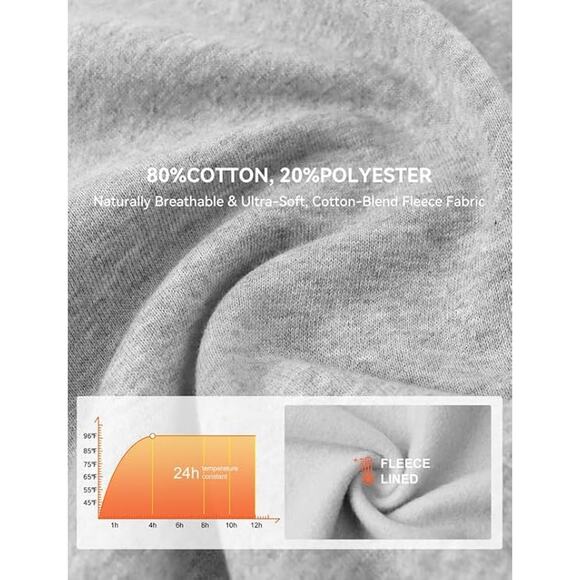 New Size XL Straight Leg Fleece Lined Sweatpants with Pockets and Drawstring - Picture 4 of 5